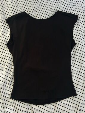 Backless wide neck cap sleeve top